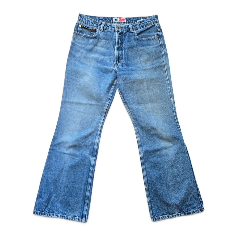Vintage Arizona Jean Co Womens Flare Jeans Size 11 Butterfly Patch Blue Y2K 90s